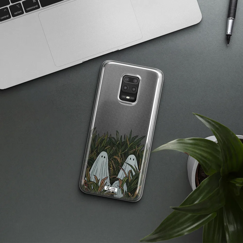 a group of ghosts in a field of grass Xiaomi Note 9S Clear TPU Case