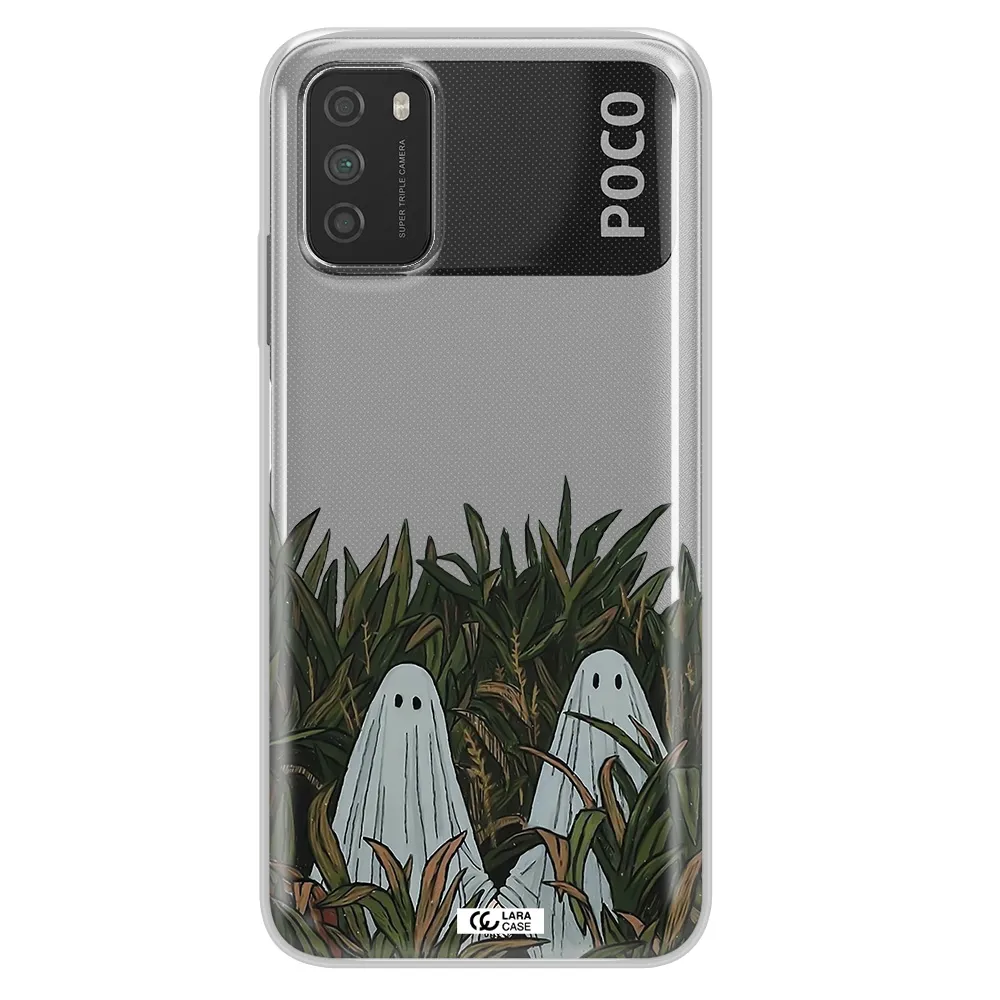 a group of ghosts in a field of grass Xiaomi Poco M3 Clear TPU Case