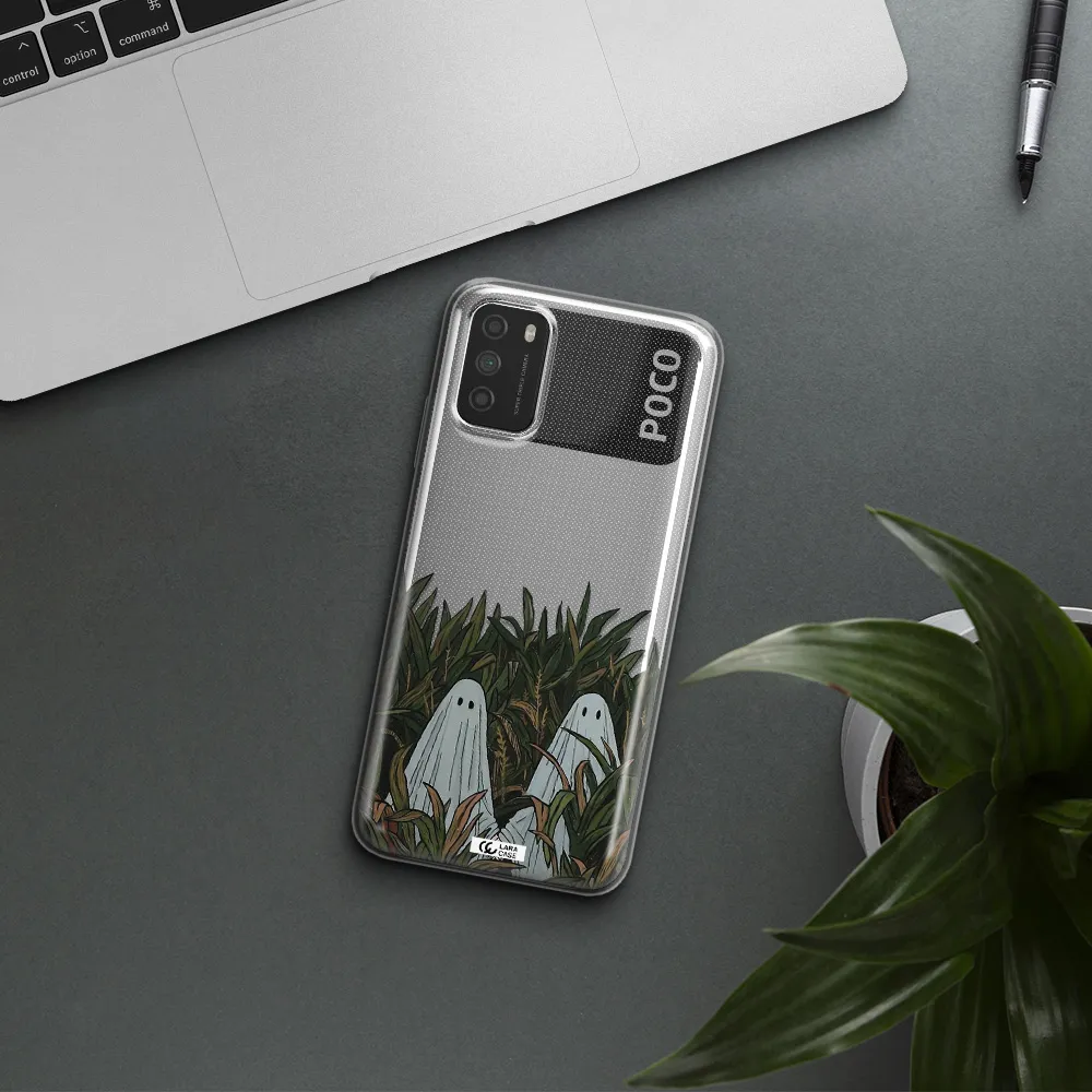 a group of ghosts in a field of grass Xiaomi Poco M3 Clear TPU Case