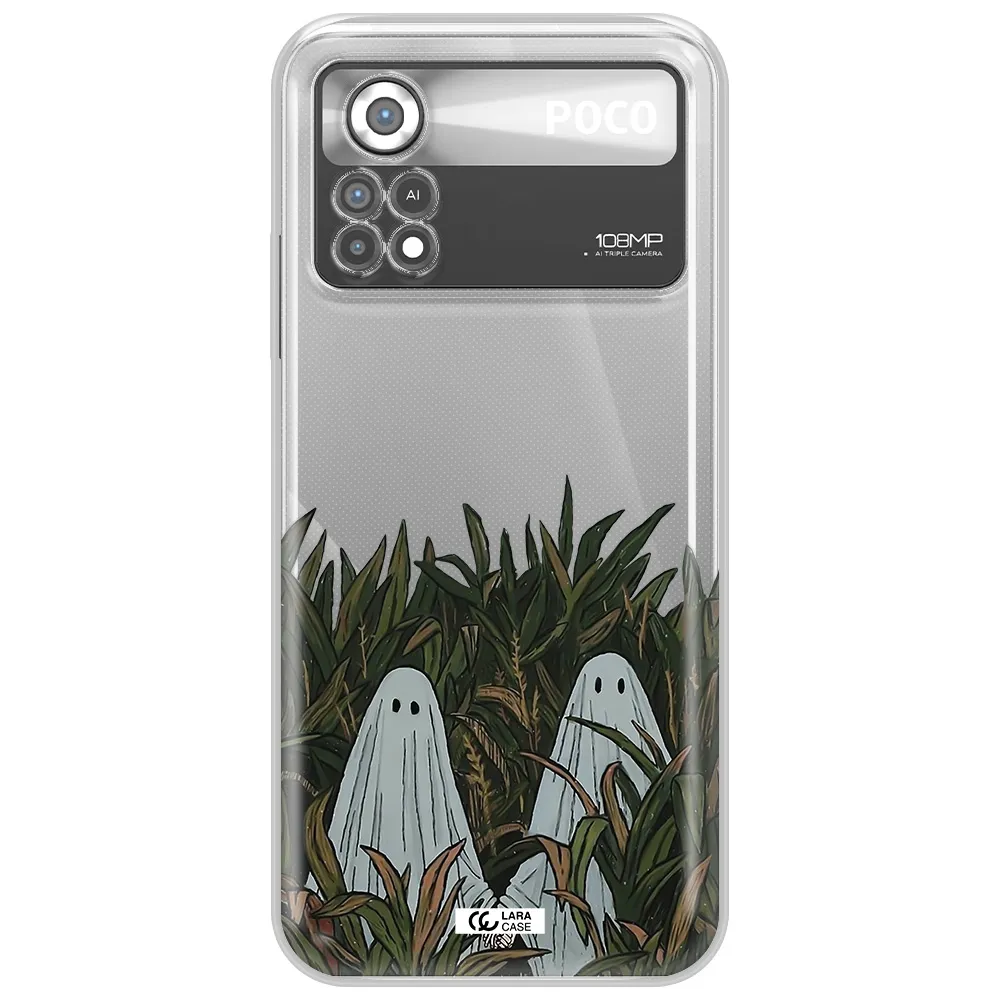 a group of ghosts in a field of grass Xiaomi Poco X4 Pro Clear TPU Case