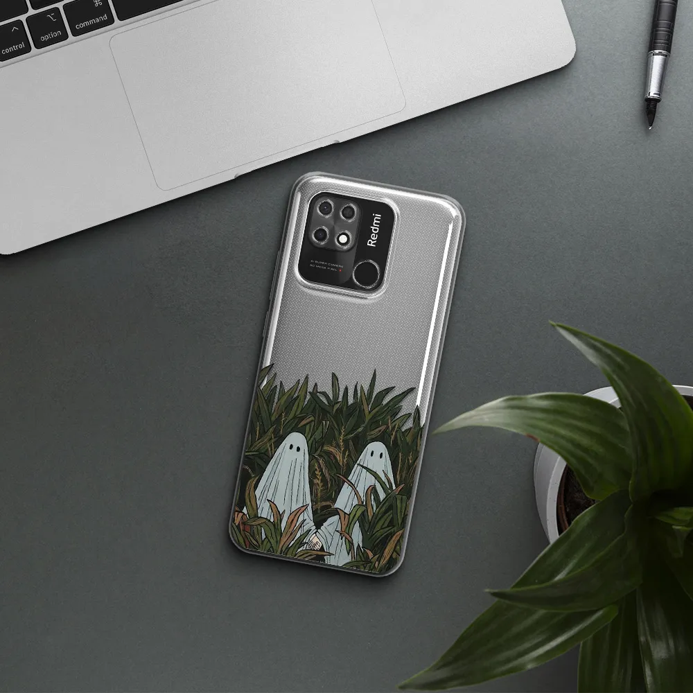 a group of ghosts in a field of grass Xiaomi Redmi 10C Clear TPU Case
