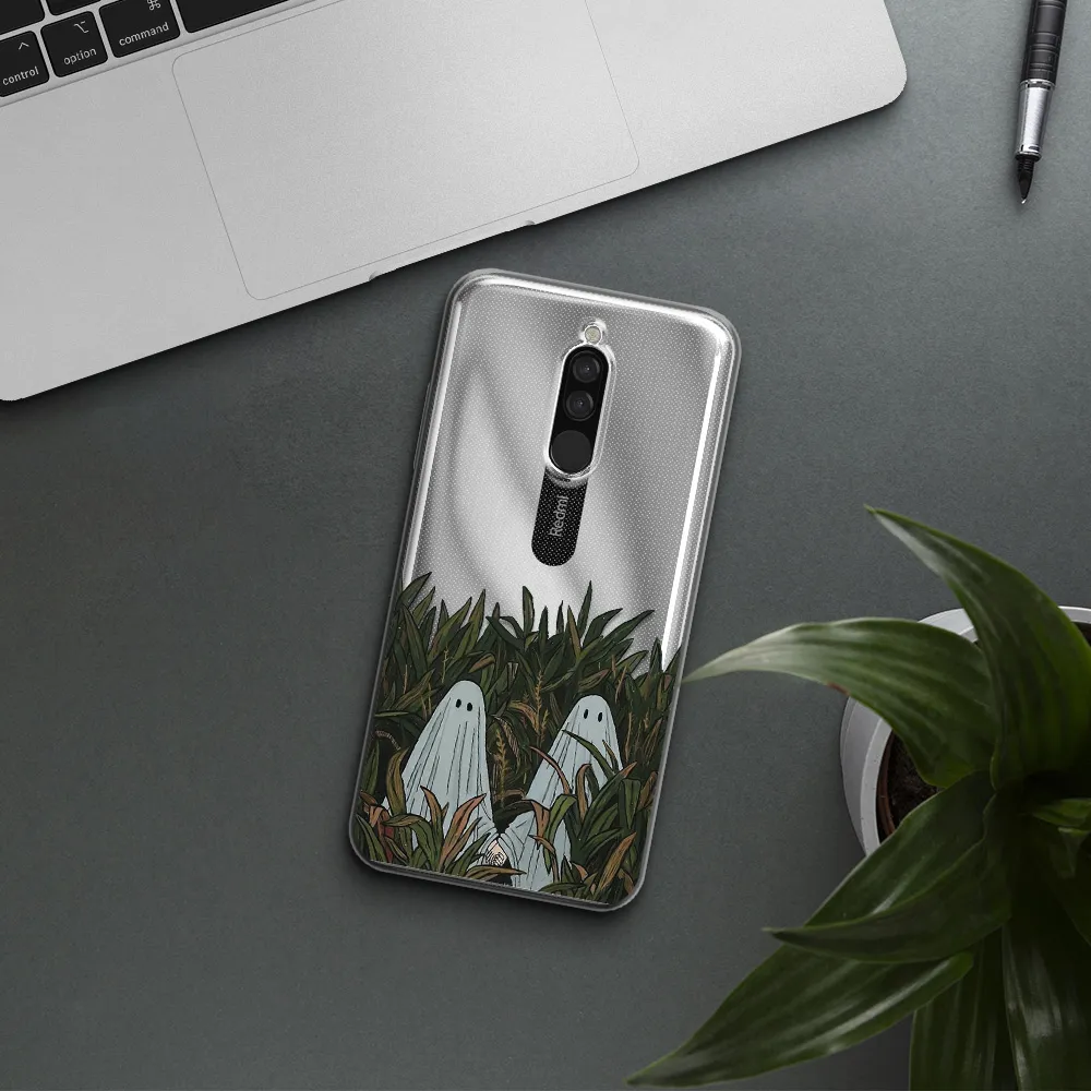 A Group Of Ghosts In A Field Of Grass Xiaomi Redmi 8 Clear Tpu Case