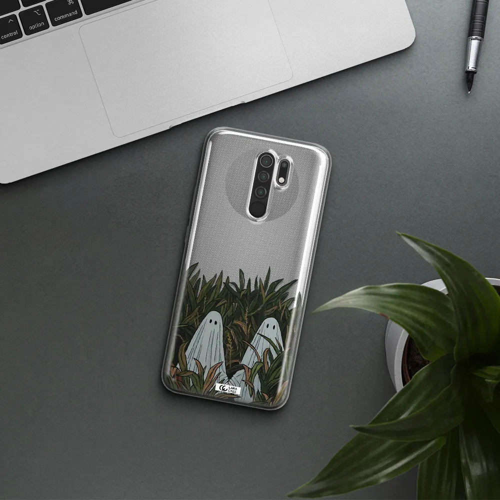 a group of ghosts in a field of grass Xiaomi Redmi 9 Clear TPU Case