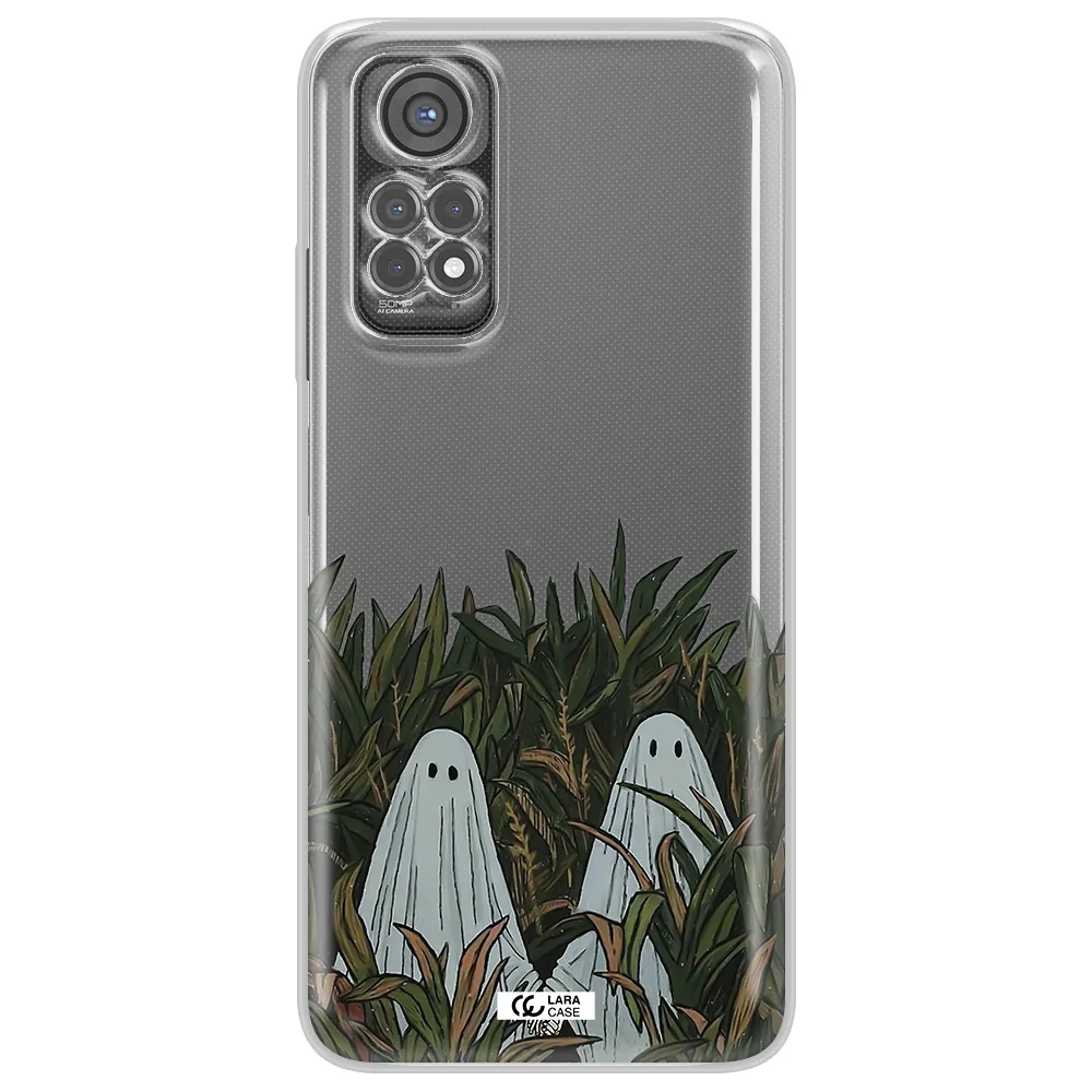 A Group Of Ghosts In A Field Of Grass Xiaomi Redmi Note 11S Clear Tpu Case