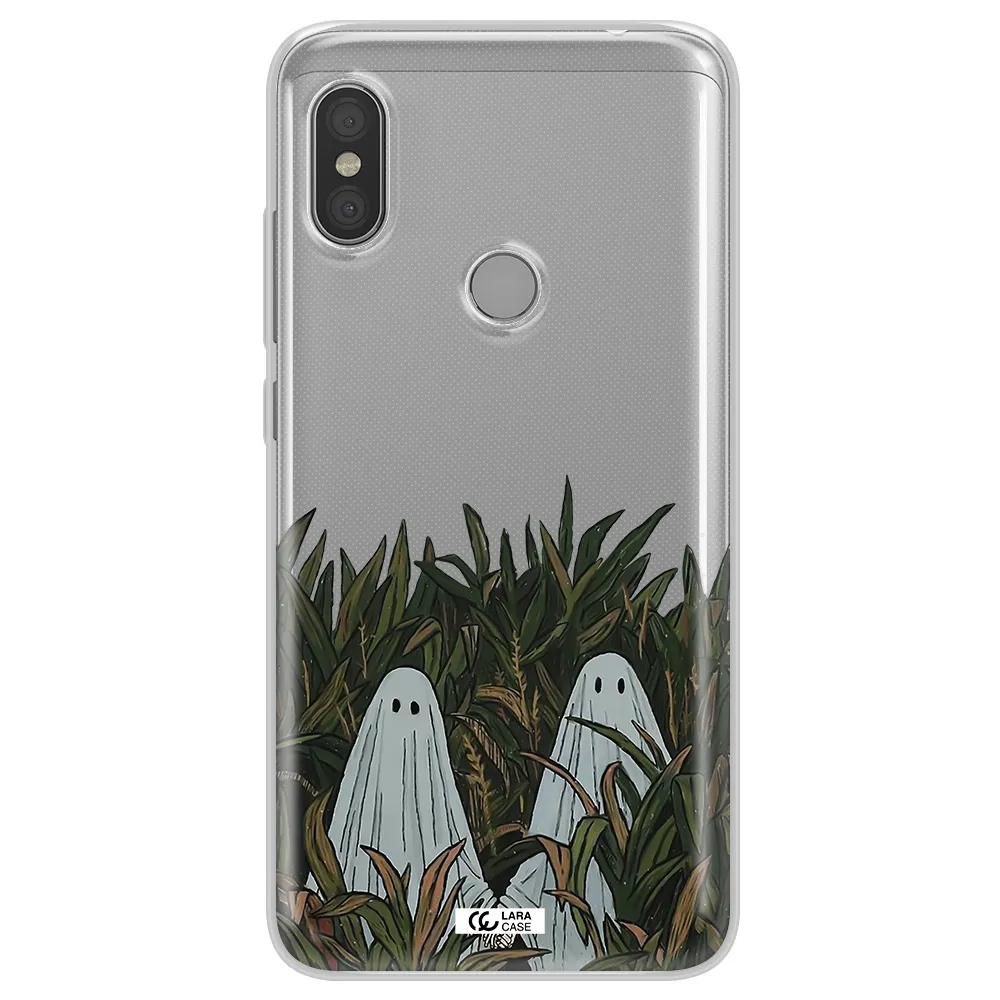 a group of ghosts in a field of grass Xiaomi Redmi Note 6 Pro Clear TPU Case