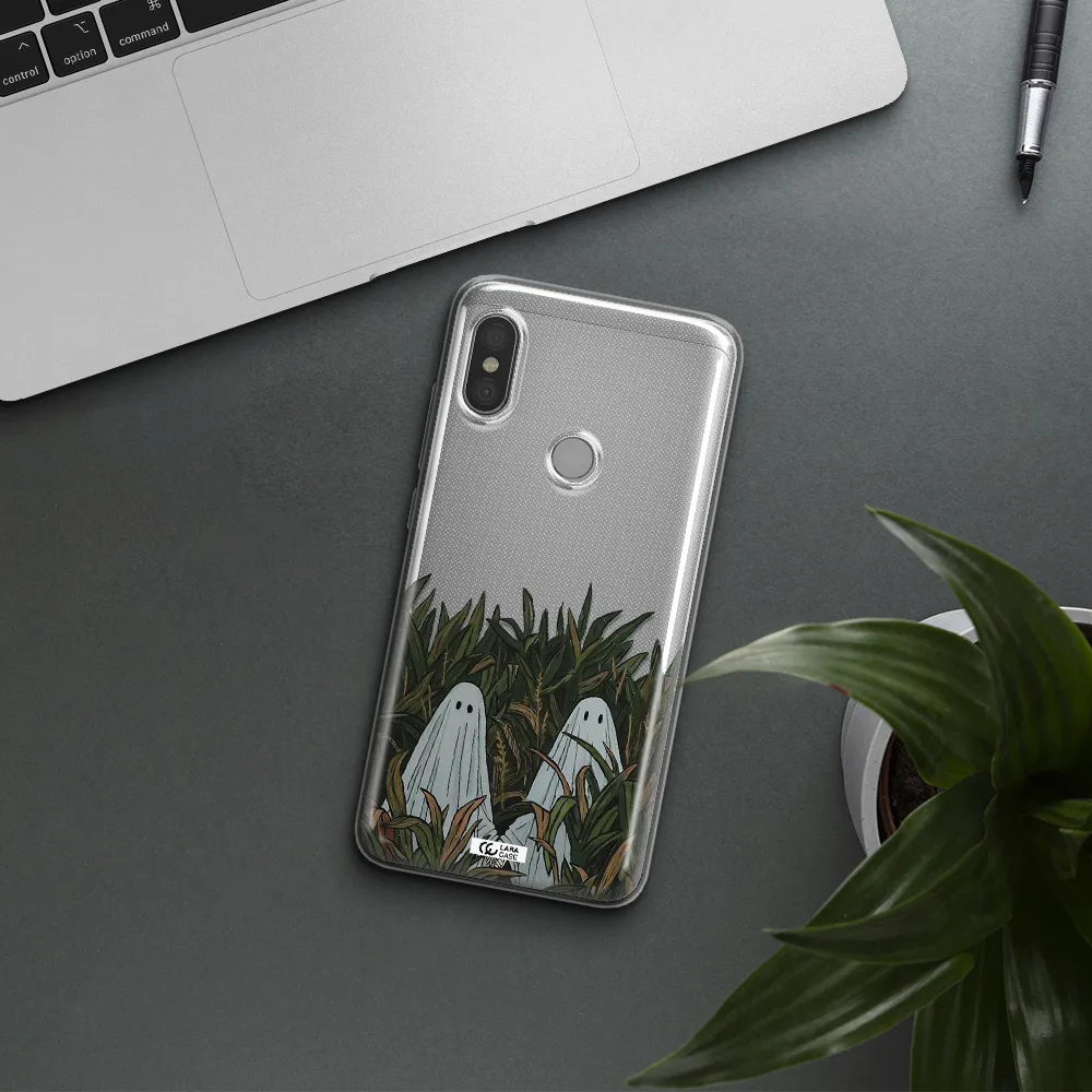 a group of ghosts in a field of grass Xiaomi Redmi Note 6 Pro Clear TPU Case