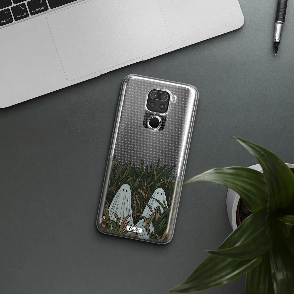 a group of ghosts in a field of grass Xiaomi Redmi Note 9 Clear TPU Case