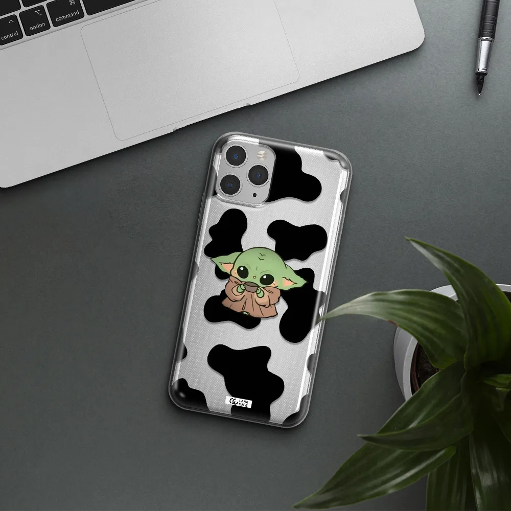 a cartoon of a baby yoda Apple iPhone 11 pro max Clear TPU Case