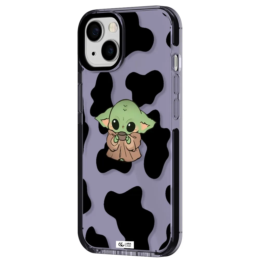 a cartoon of a baby yoda Apple iPhone 13 impact Lilac Case