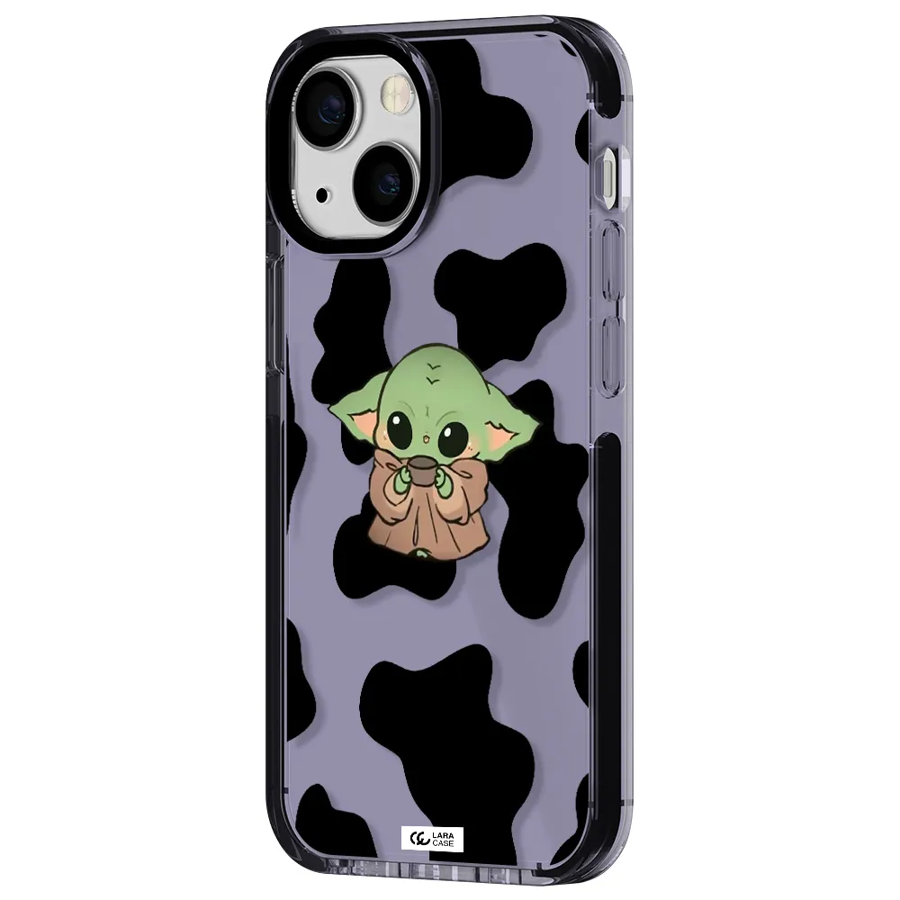 a cartoon of a baby yoda Apple iPhone 13 mini impact Lilac Case