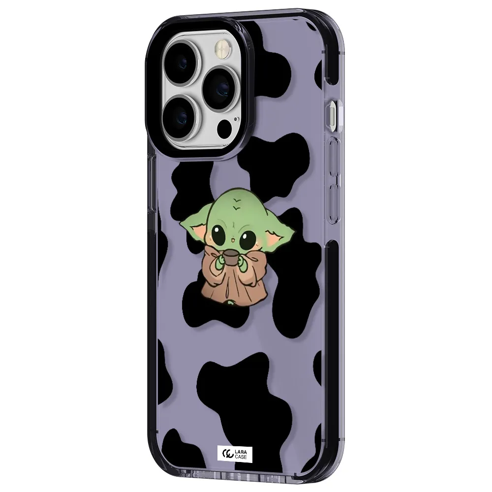 a cartoon of a baby yoda Apple iPhone 13 Pro impact Lilac Case