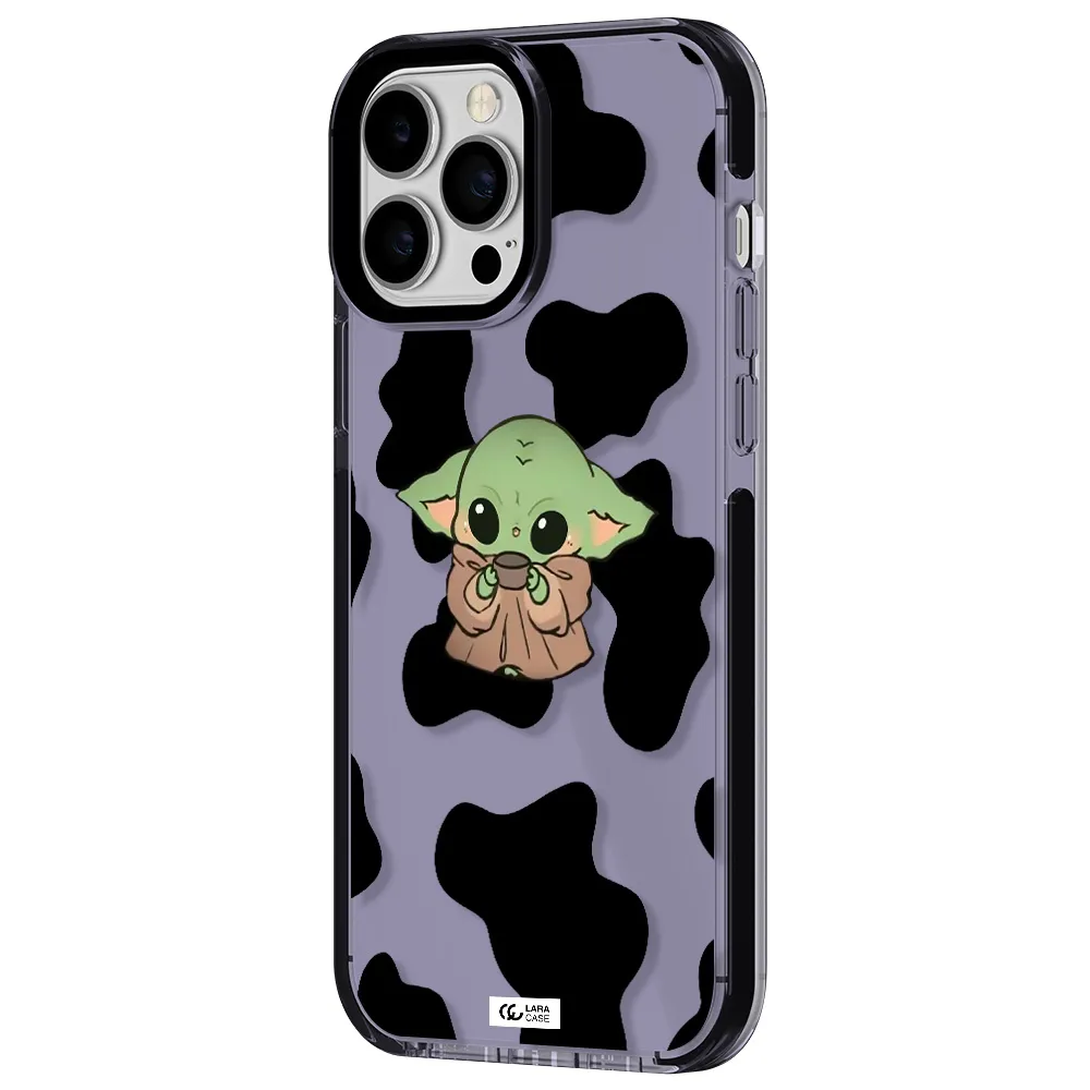 a cartoon of a baby yoda Apple iPhone 13 Pro Max impact Lilac Case
