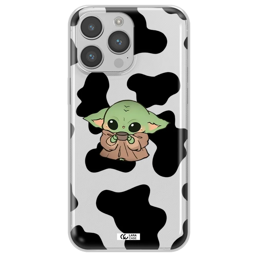 a cartoon of a baby yoda Apple iPhone 14 pro max Clear TPU Case
