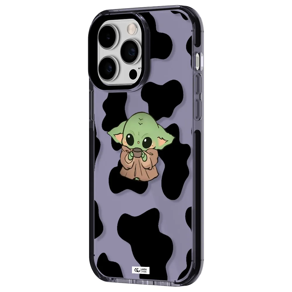 a cartoon of a baby yoda Apple iPhone 15 Pro Max impact Lilac Case