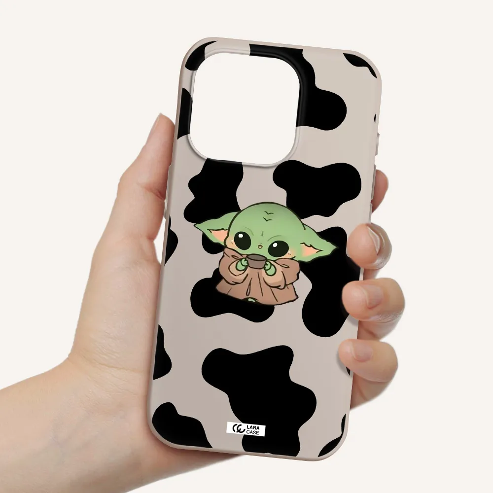 A Cartoon Of A Baby Yoda Apple Iphone 15 Pro Silicone Stone Case