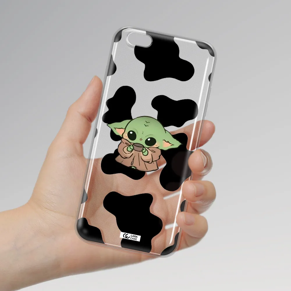 a cartoon of a baby yoda Apple iPhone 6S Clear TPU Case