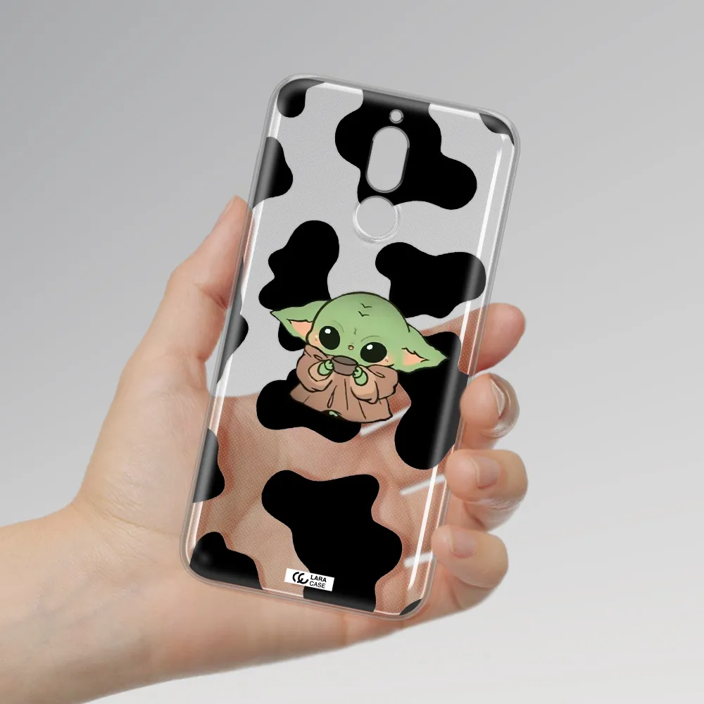 a cartoon of a baby yoda Huawei Mate 10 Lite Clear TPU Case