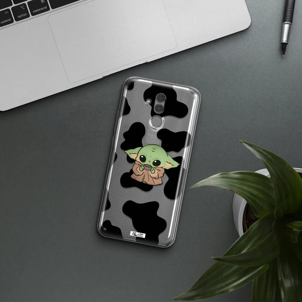 a cartoon of a baby yoda Huawei Mate 20 Lite Clear TPU Case
