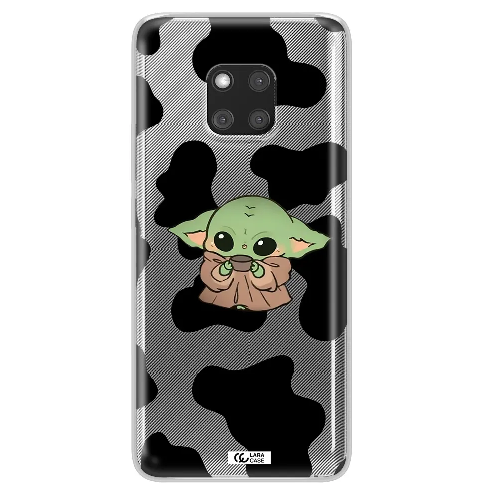 a cartoon of a baby yoda Huawei Mate 20 Pro Clear TPU Case
