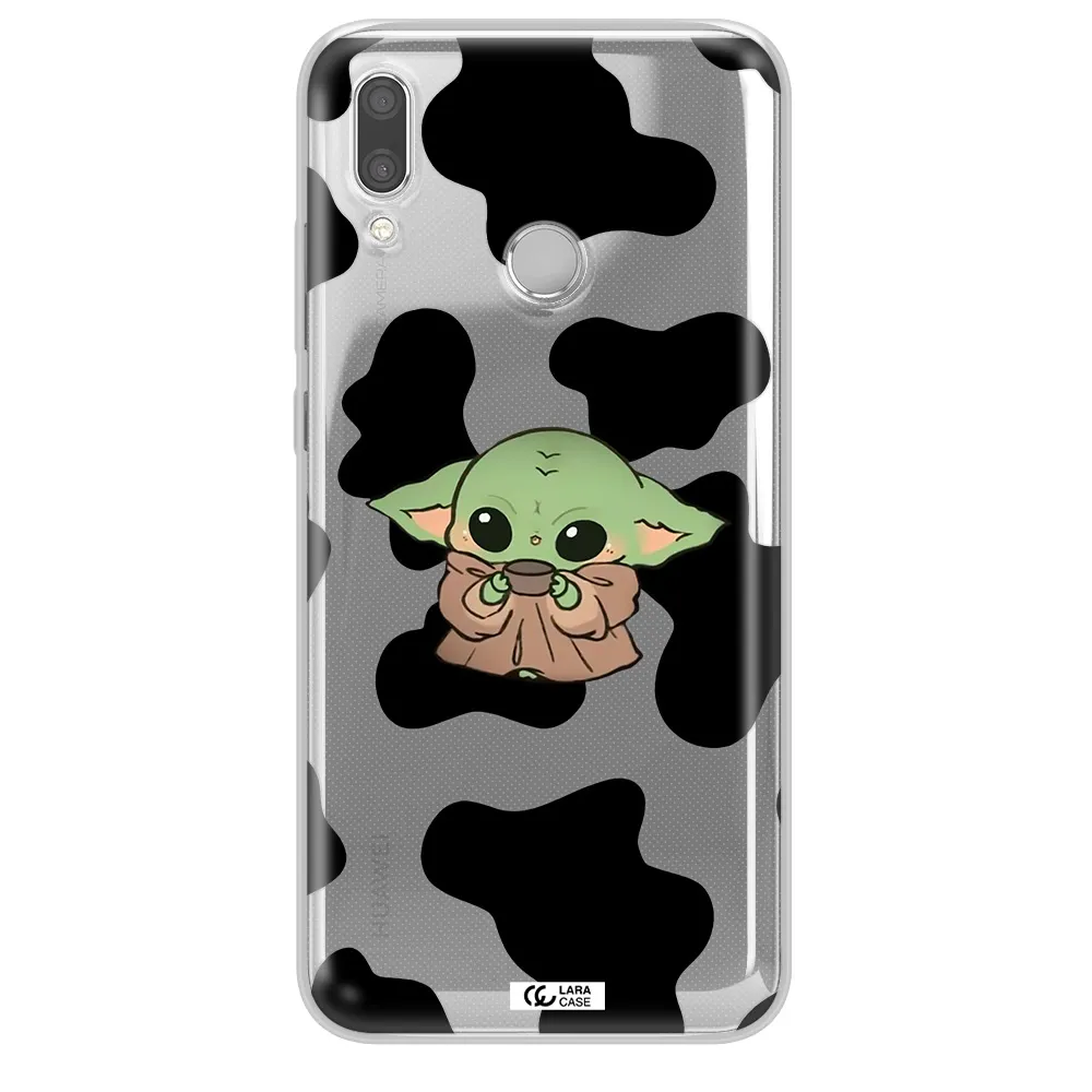 a cartoon of a baby yoda Huawei P Smart 2019 Clear TPU Case