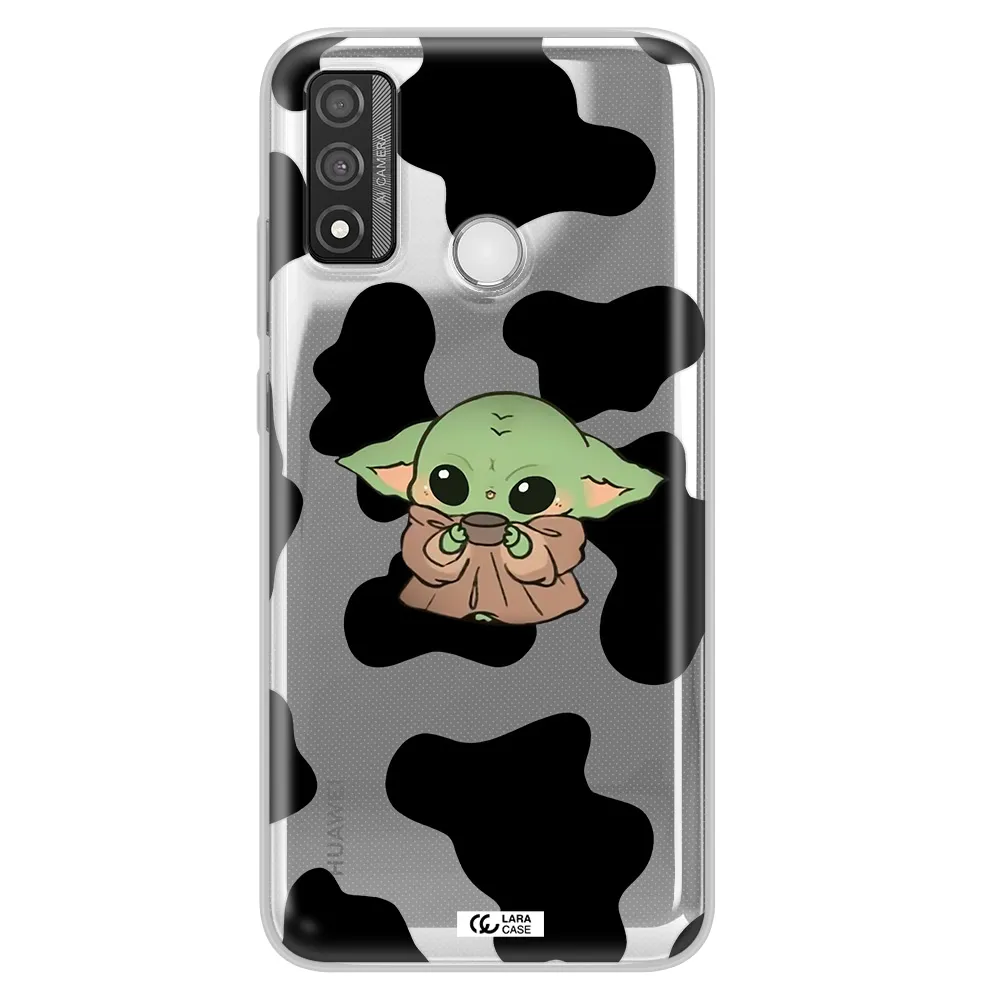 a cartoon of a baby yoda Huawei P Smart 2020 Clear TPU Case