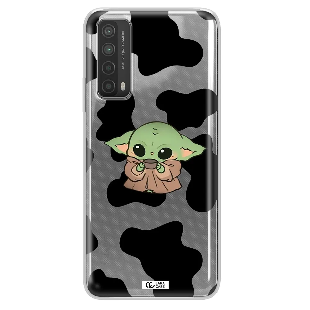 a cartoon of a baby yoda Huawei P Smart 2021 Clear TPU Case