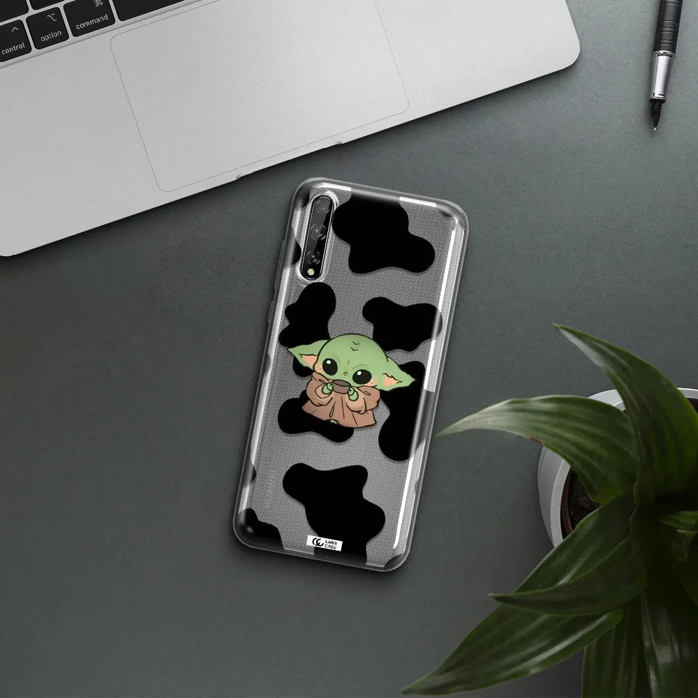 a cartoon of a baby yoda Huawei P Smart S Clear TPU Case