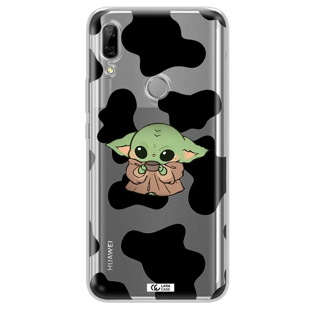 a cartoon of a baby yoda Huawei P Smart Z Clear TPU Case