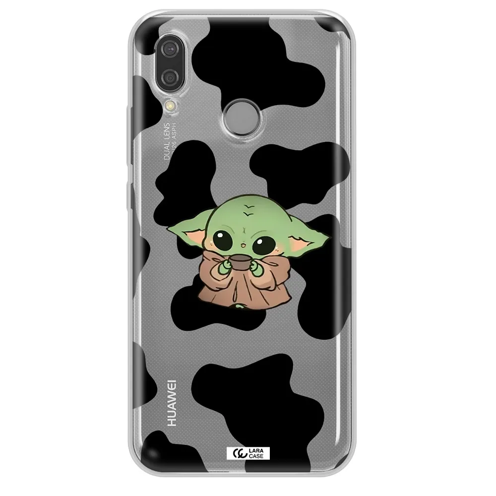 a cartoon of a baby yoda Huawei P20 Lite Clear TPU Case