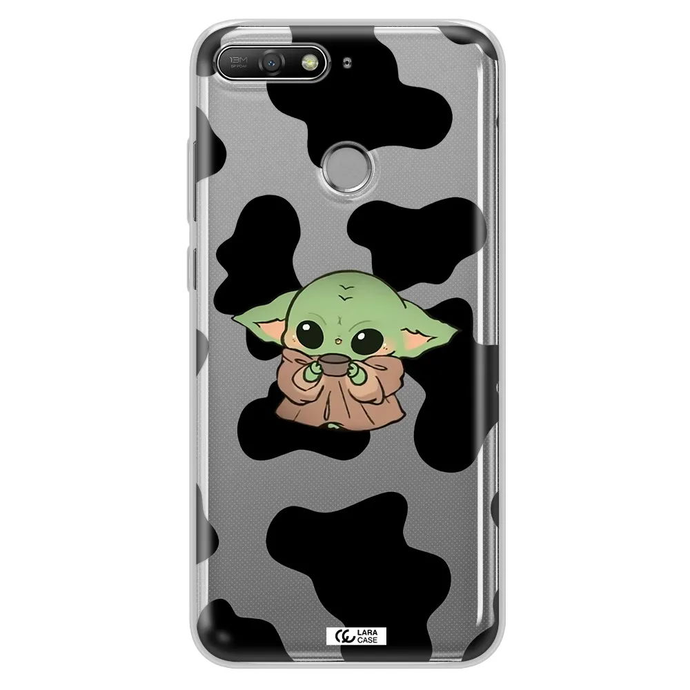 a cartoon of a baby yoda Huawei Y6 Prime 2018 Clear TPU Case