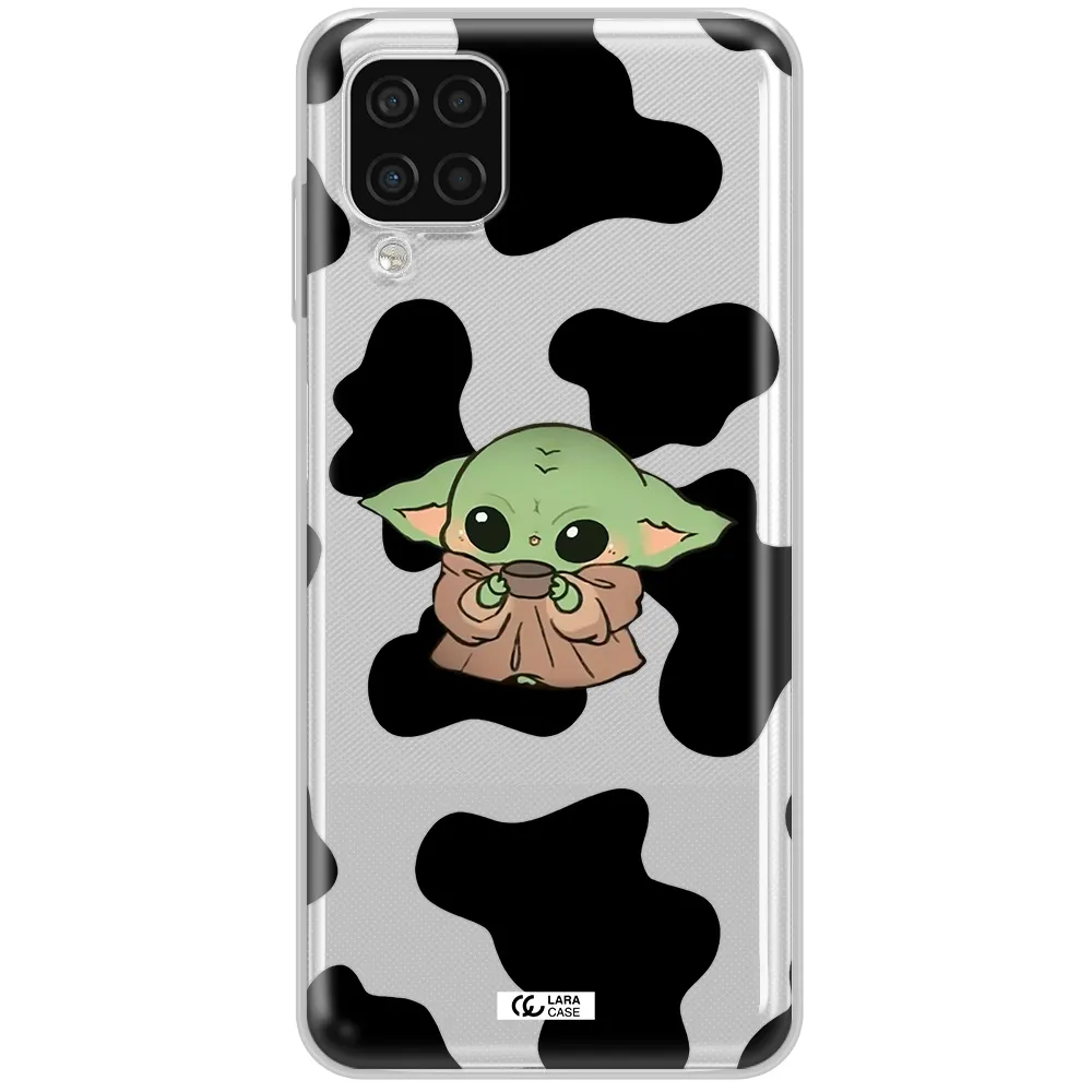 a cartoon of a baby yoda Samsung A12 4g Clear TPU Case
