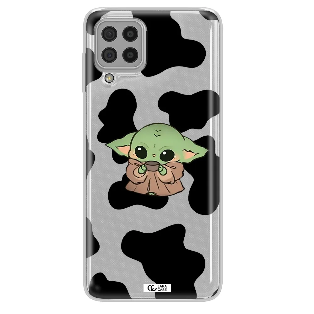 a cartoon of a baby yoda Samsung A22 4g Clear TPU Case