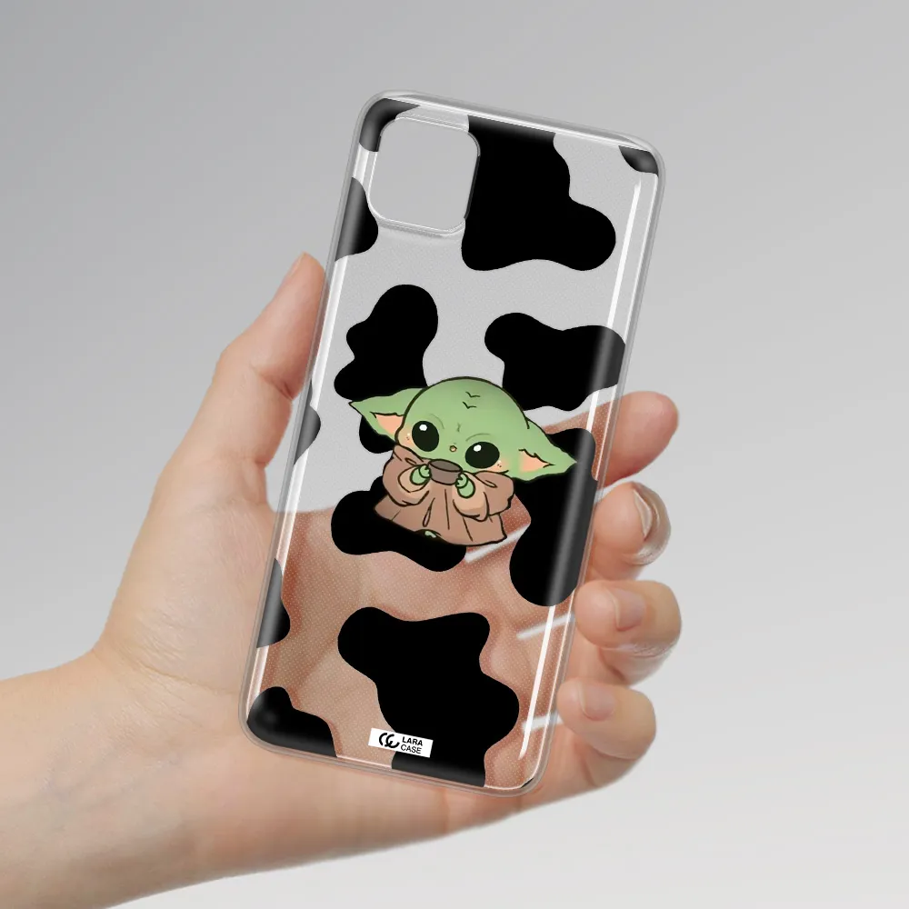 a cartoon of a baby yoda Samsung A22 5g Clear TPU Case