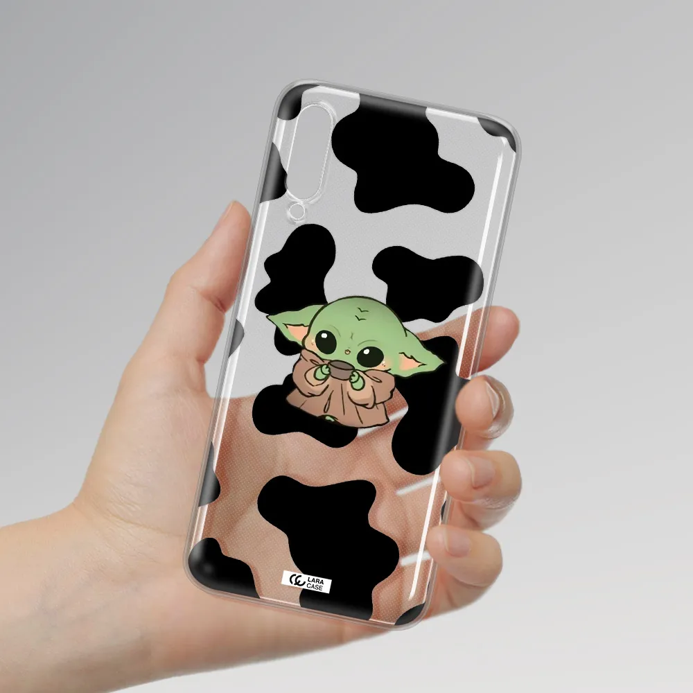 a cartoon of a baby yoda Samsung A30S Clear TPU Case