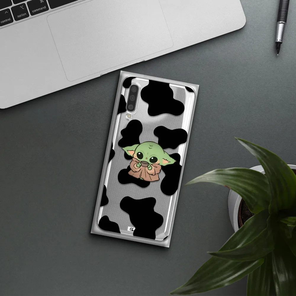 A Cartoon Of A Baby Yoda Samsung A50S Clear Tpu Case