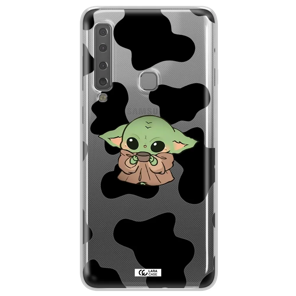 a cartoon of a baby yoda Samsung A9 2018 Clear TPU Case