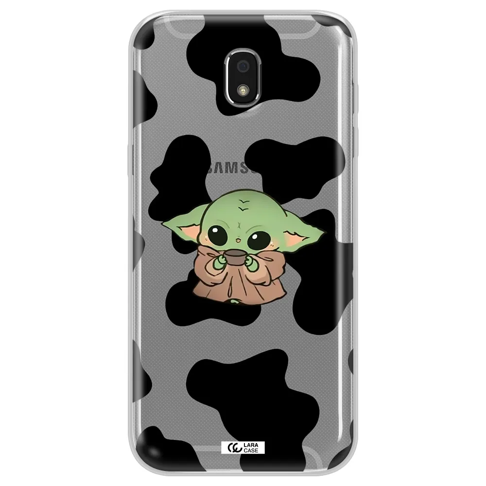 a cartoon of a baby yoda Samsung J5 2017 Clear TPU Case