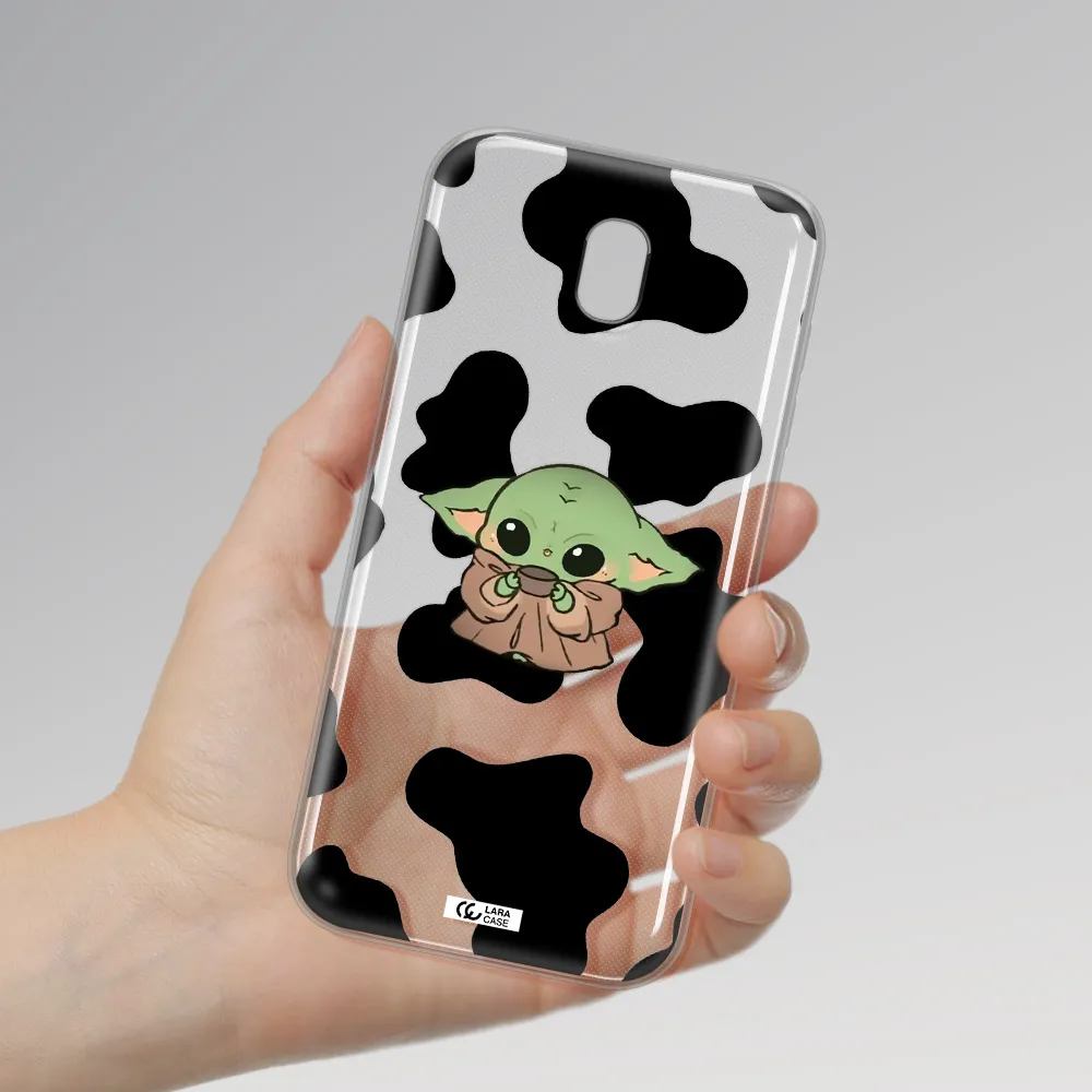 a cartoon of a baby yoda Samsung J5 2017 Clear TPU Case