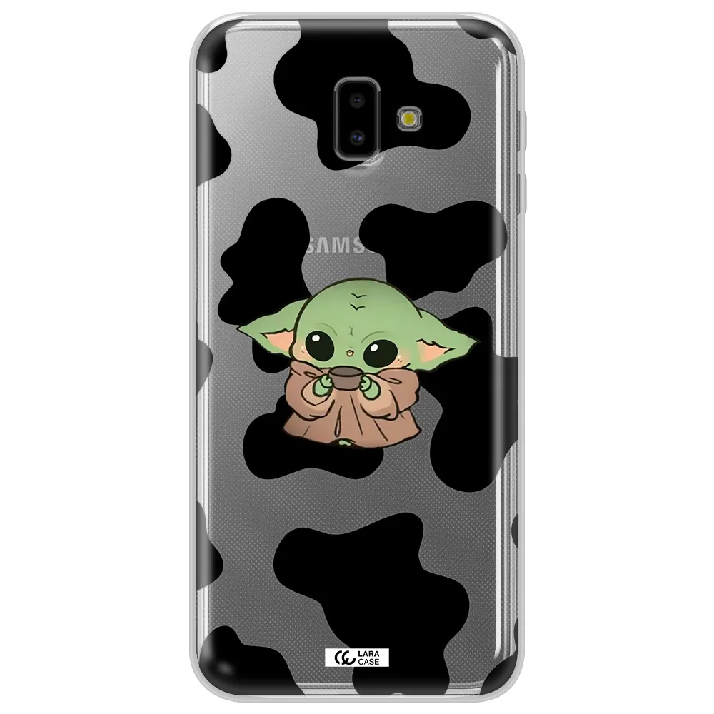 a cartoon of a baby yoda Samsung J6 Plus Clear TPU Case
