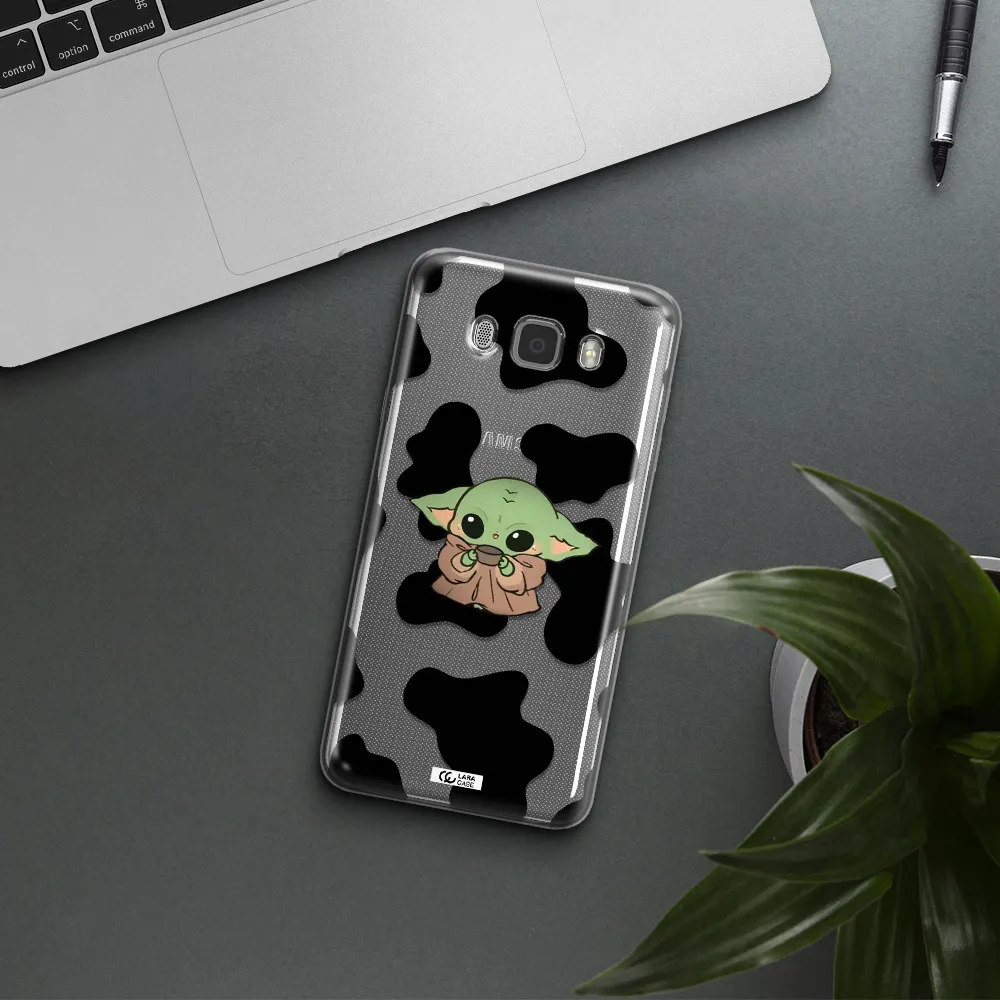 a cartoon of a baby yoda Samsung J7 2016 Clear TPU Case