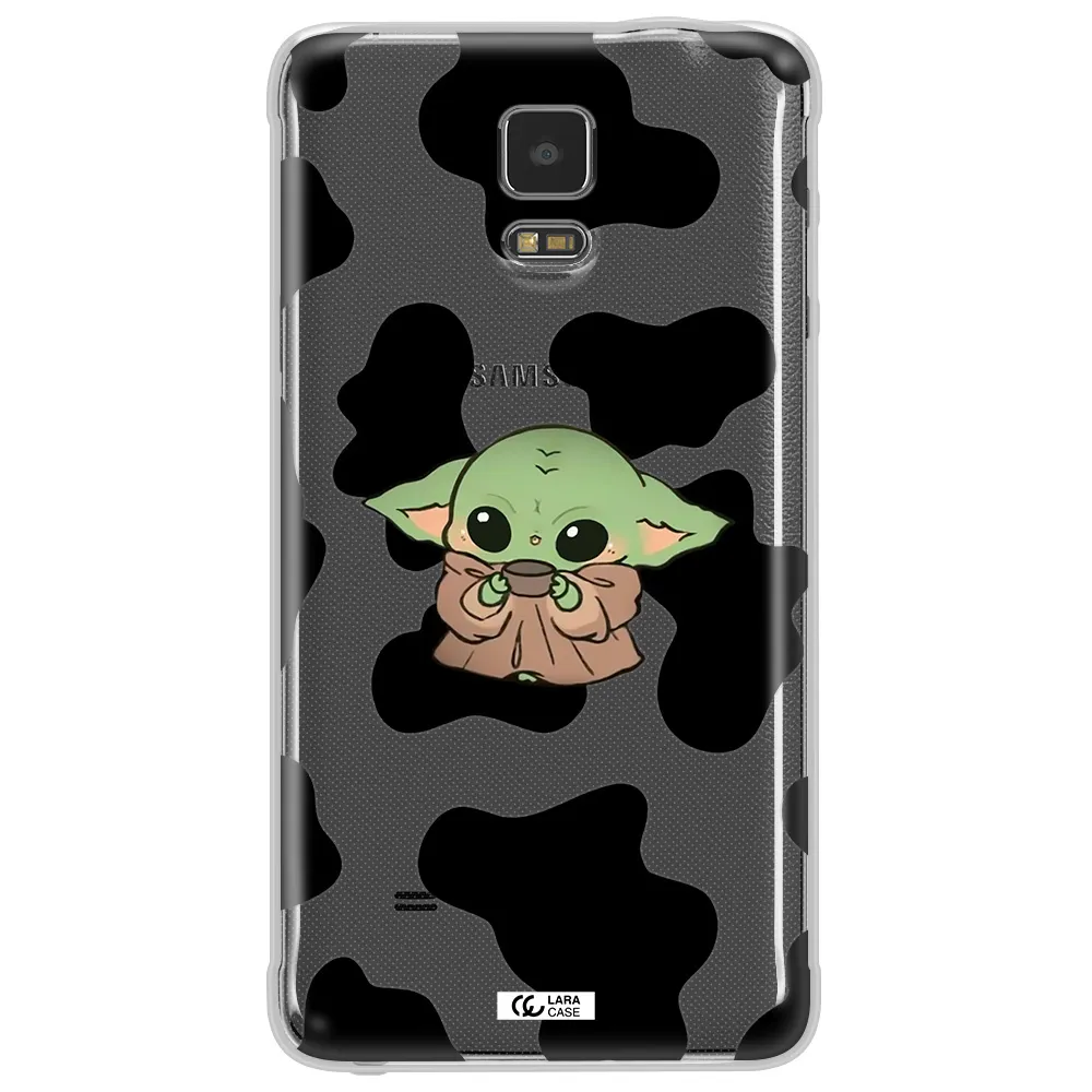 a cartoon of a baby yoda Samsung Note 4 Clear TPU Case