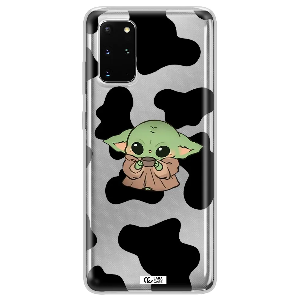 a cartoon of a baby yoda Samsung S 20 Plus Clear TPU Case