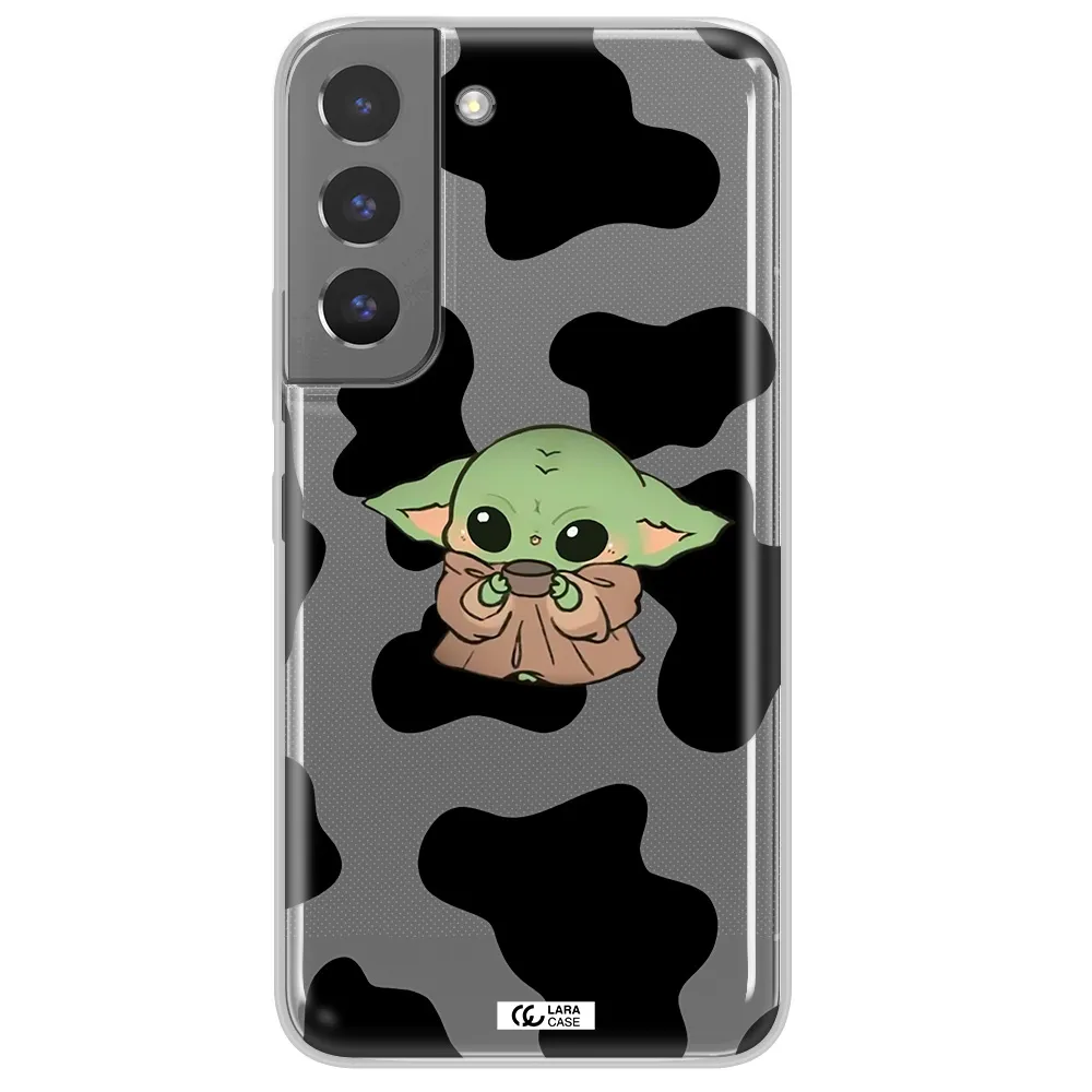a cartoon of a baby yoda Samsung S 22 Clear TPU Case