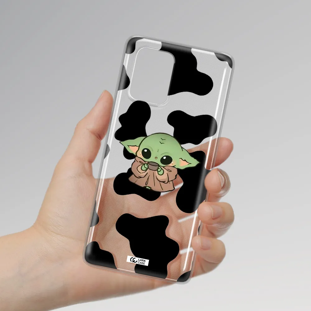 a cartoon of a baby yoda Samsung S10 Lite Clear TPU Case