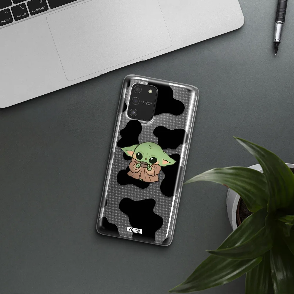 a cartoon of a baby yoda Samsung S10 Lite Clear TPU Case