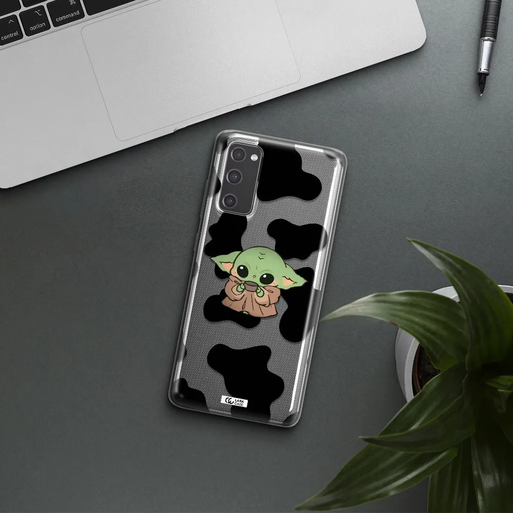 a cartoon of a baby yoda Samsung S20 Fe Clear TPU Case