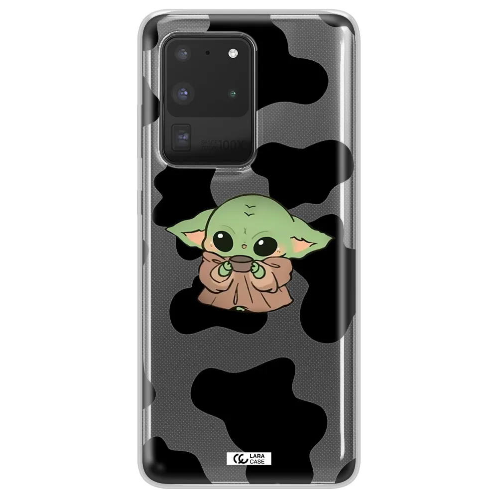 a cartoon of a baby yoda Samsung S20 Ultra Clear TPU Case