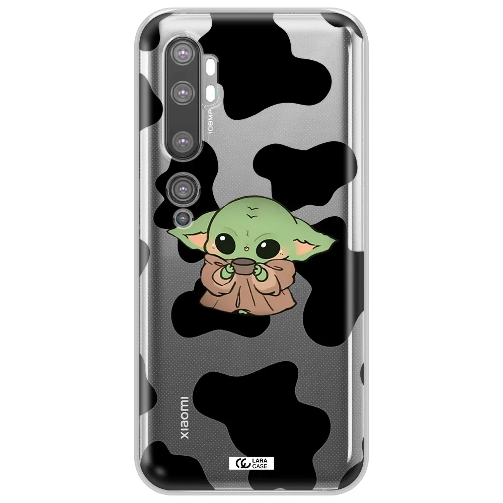 a cartoon of a baby yoda Xiaomi Mi Note 10 Clear TPU Case