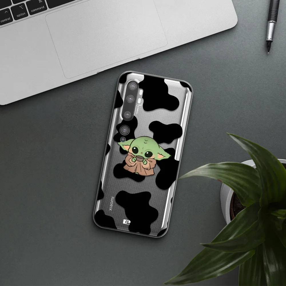 a cartoon of a baby yoda Xiaomi Mi Note 10 Clear TPU Case