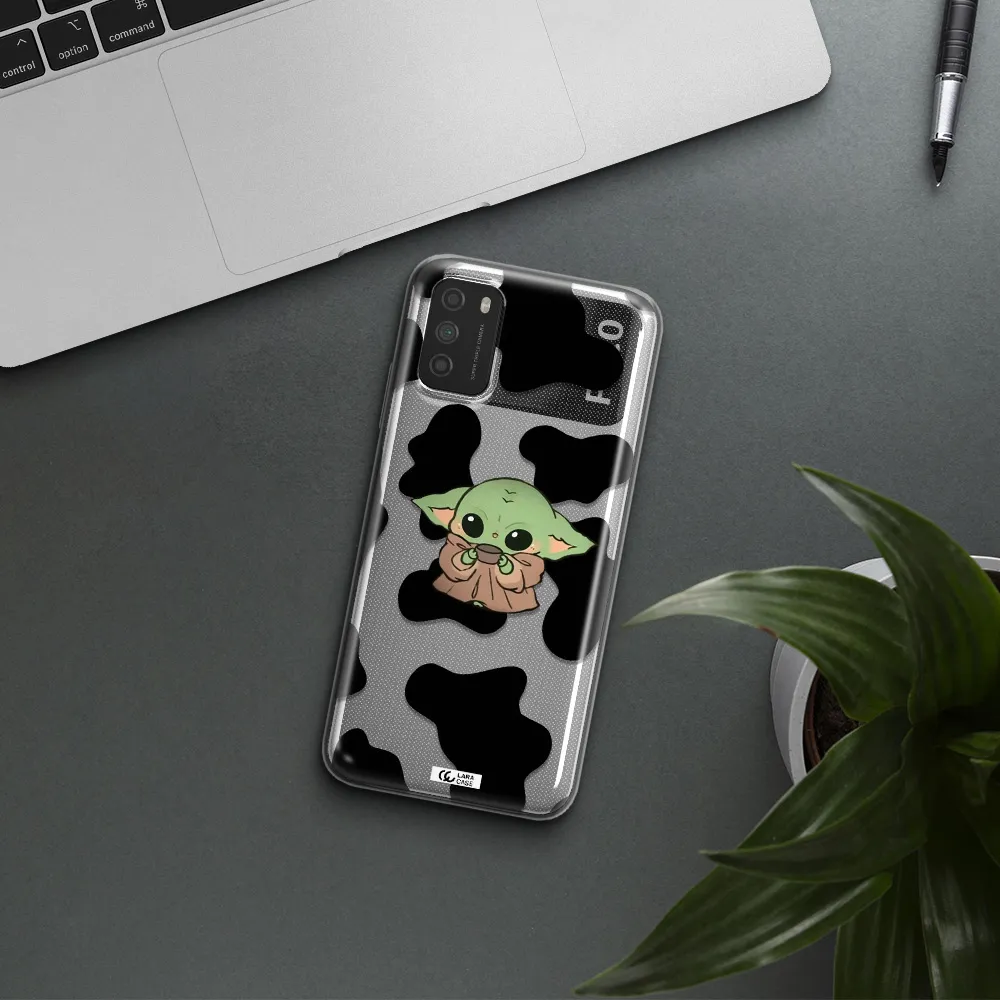 a cartoon of a baby yoda Xiaomi Poco M3 Clear TPU Case